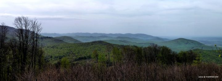 Výhľad z vrchu Dobrák, Slanské vrchy, Košický kraj, Slovensko