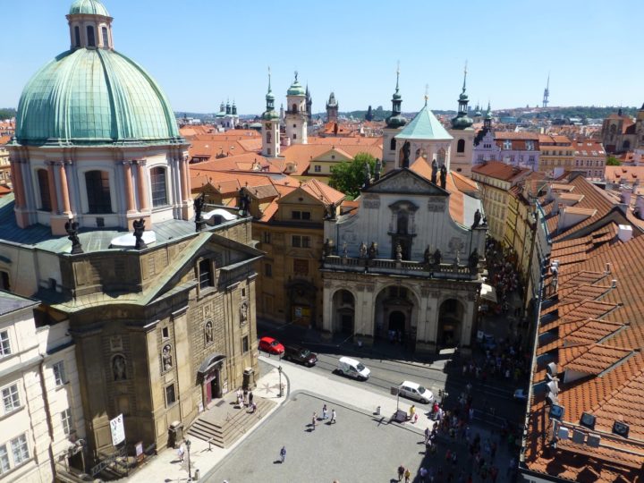 Karlův most - Staromestská mostecká věž - výhľad z veže, Praha