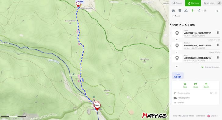 Drienovské kúpele - Rastlinný kostol Debraď - turisticka mapa