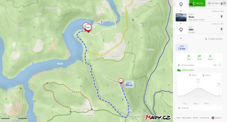 Ružín - Sivec - Ružín - turistická mapa