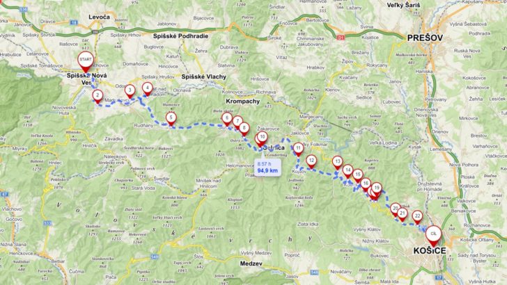 Cyklovýlet Spišská Nová Ves - Košice