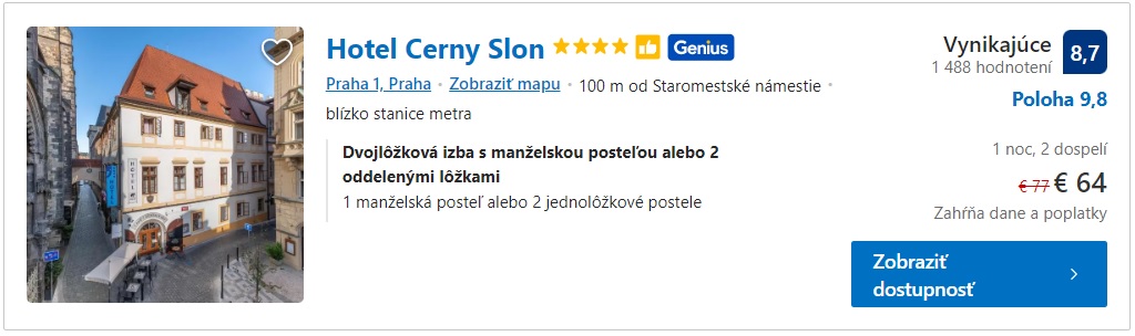 Hotel Cerny Slon, Praha