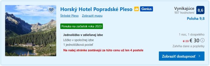 Horský hotel Popradské Pleso, Vysoké Tatry